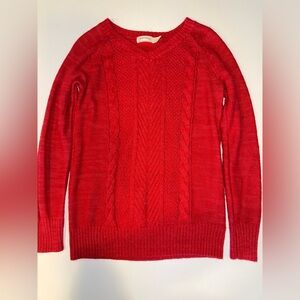 Red Sparkle Crewneck Sweater